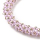 Bracelet en perles de rocaille de verre avec fermoirs magnétiques en laiton BJEW-JB07801-02-4