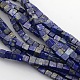 Cube Natural Lapis Lazuli Beads Strands X-G-P057-02-1