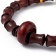 Sandelholz-Säulen-Stretch-Armband für Damen BJEW-H566-11A-3