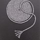 ジュエリー製作用綿糸スレッド  マクラメコード  グレー  4ミリメートル、約100 M /ロール OCOR-BC0012-E-02-3