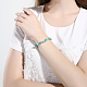 Puces turquoise naturelles étirer bracelets BJEW-BB16534-F-7