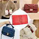 財布を作るためのDIY pu模造革バッグ編み物セット  レザーバッグの底  レッド  11~37.6x4.7~18.8cm PURS-WH0005-01E-6