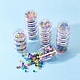 Récipients de stockage de perles en plastique avec couvercles et mini pots de stockage 30pcs X-C020Y-7