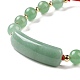 Natürliche grüne geflochtene Perlenarmbänder aus Aventurin für Damen und Herren BJEW-JB08930-05-4