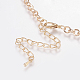 Iron Round Link Chain Necklace Making MAK-J004-16LG-2