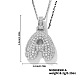Элегантные латунные микропаве прозрачные кубические цирконии 3d начальные ожерелья DV4415-24-1