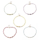 Natural Gemstone Column & Glass Seed Beaded Necklace for Women NJEW-JN04201-1