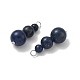 Подвески из натурального лазурита круглые бусины PALLOY-JF02867-12-2