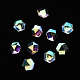 Cabujones hexagonales de vidrio transparente MRMJ-T009-120-1