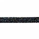 キラキラ樹脂ホットラインストーン（裏面ホットメルト接着剤）  ラインストーントリミング  クリスタルガラスソーイングトリムラインストーンテープ  マスクと衣装のアクセサリー  ブラック  20x2mm DIY-I039-01A-04-4