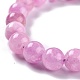 Dyed Natural Jade Beads Stretch Bracelets BJEW-J183-B-09-2