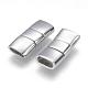 304 Stainless Steel Fold Over Clasps STAS-G143-25P-2