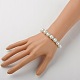 Glass Pearl Beads Stretch Bracelets BJEW-JB01344-01-2