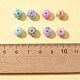 104Pcs 8 Colors Opaque Baking Painted Glass Beads Strands EGLA-FS0001-27-4