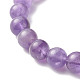 Ensemble de bracelets extensibles en perles d'améthyste naturelles en cristal de reiki pour fille femme BJEW-JB06805-01-10