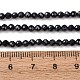 Natürliche schwarze Saphirperlenstränge&nbsp;G-P625-3mm-01-5
