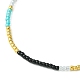 Плетеный браслет из стеклянных бусин для женщин BJEW-JB09601-2