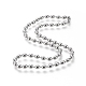 304 Stainless Steel Beaded Necklaces NJEW-I238-05A-1