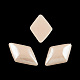 Cabujones de cristal opaco plisado perlado PORC-S482-02-13-1