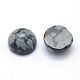 Natur Schneeflocken-Obsidian Cabochons G-P393-R55-8mm-2