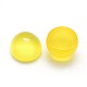 Natürliche gelbe Achat Cabochons G-P393-R06-4mm-2
