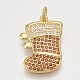 Brass Cubic Zirconia Pendants & Stud Earrings & Adjustable Rings Jewelry Sets SJEW-S043-08-6