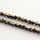 Fili di perle di vetro placcato EGLA-R094-4mm-06-1