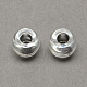 Silver Foil Acrylic European Beads MACR-Q156-01H-1