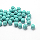Round Dyed Synthetic Turquoise Beads G-Q450-11-1