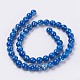 Chapelets de perles de coquillage de mer et turquoise synthétique X-G-G758-06-10mm-2