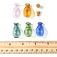 10шт 5 цвета овальные стеклянные пробковые бутылки орнамент DJEW-FS0001-01-6