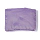 刺繍布ジップポーチ  タッセル付きとステンレス製スナップボタン  長方形  紫色のメディア  12x8.5cm ABAG-O002A-06-2