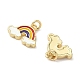 Латунь эмаль подвески KK-P326-06G-2