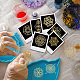 OLYCRAFT 9pcs 1.6x1.6 Inch Magic Circle Stickers Occult Symbol Stickers Self Adhesive Gold Metal Stickers Fantasy Theme Metal Stickers Energy Stickers for Scrapbooks DIY Crafts Phone Decoration DIY-WH0450-078-4