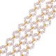 3.28 Fuß handgefertigte Perlenketten aus Messing X-CHC-I036-01G-1