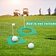 Gorgecraft 2 セット グリーン プラスチック ゴルフ パッティング カップ フラッグ パット パター ゴルフホール トレーニング補助具 取り外し可能なサイン付き 全方向表面規制 練習カップ 屋内 屋外 男性 女性 オフィス 裏庭用 DIY-WH0297-59-6