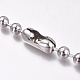 304 Stainless Steel Ball Chain Necklace NJEW-G340-05P-04-2