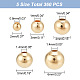 Arricraft 360pcs 5 styles de perles d'espacement en laiton KK-AR0003-33-2