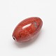 Abalorios ovales jaspe natural de color rojo G-P076-32A-2
