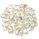 Perlas de acrílico transparentes iridiscentes arco iris chapado uv OACR-C007-05-3