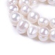 Fili di perle di perle d'acqua dolce coltivate naturali PEAR-L021-16-01A-2