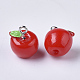 Charms de resina de manzana RESI-R184-04A-3
