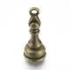 合金ペンダント  ビショップのチェスの駒  アンティークブロンズ  20.5x8mm  穴：1.5mm PALLOY-H201-03AB-2