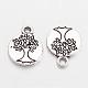 Tibetan Style Alloy Flat Round with Tree Charms TIBEP-Q043-313-RS-2