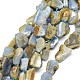 Chapelets de perles en agate avec dentelle bleue naturelle G-O173-004-1