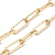Brass Textured Paperclip Chain Necklaces NJEW-JN03392-2