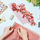 Benecreat 2 Stück 3D rote Blumen Perlen Patches PATC-BC0001-02B-3