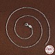 Collares de cadenas tipo cable de plata de ley 925 con baño de rodio NJEW-FF0005-01P-4