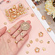 Beebeecraft 80Pcs/Box 8 Style Bead Caps 18K Gold Plated Brass Filigree Flower Beads Caps for Bracelet Necklace Earrings Jewelry Making Supplies KK-BBC0003-51-3