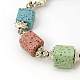 Lava Rock Beads Bracelets BJEW-D259-1-2